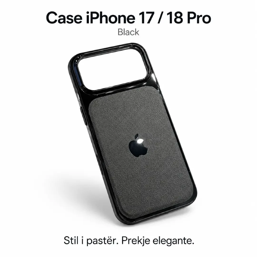 CASE IPHONE 17/18 PRO BLACK GLOS LEATHER
