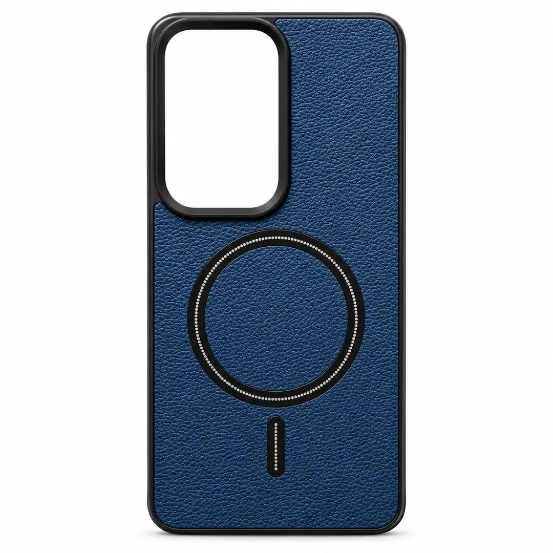 Case S26 Ultra Blue Leather