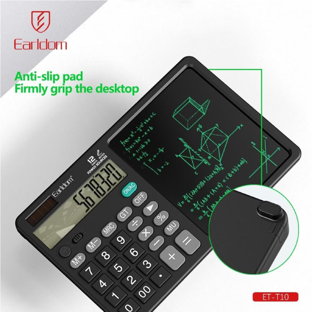 EARDLOM CALCULATOR WRITING PAD COMBO ET-T10