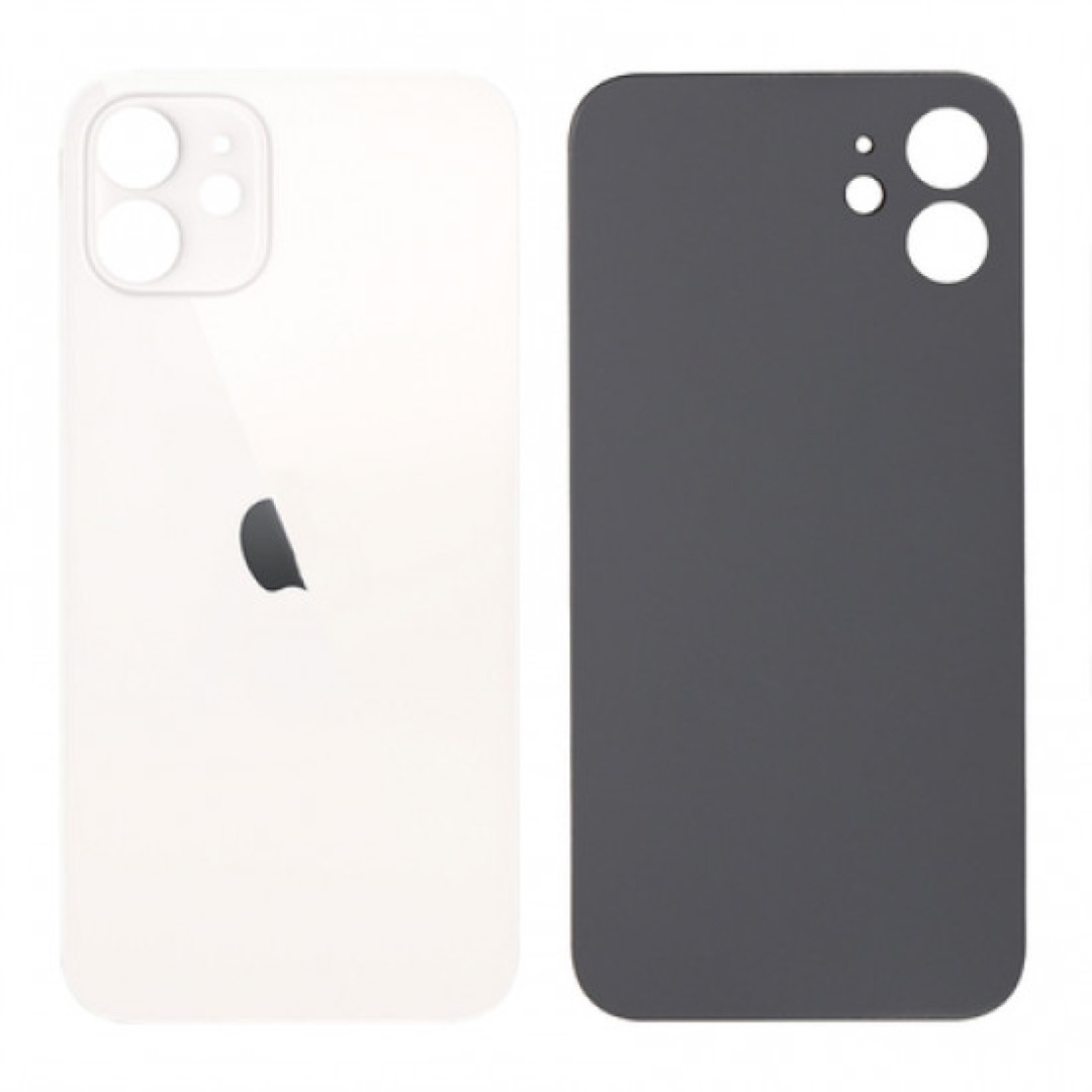 back glass 12 mini white