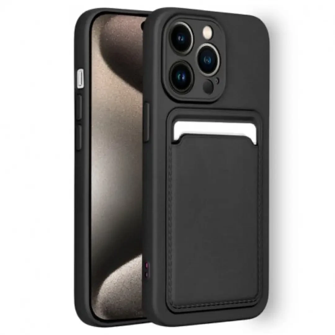 case iPhone 15 pro black wallet