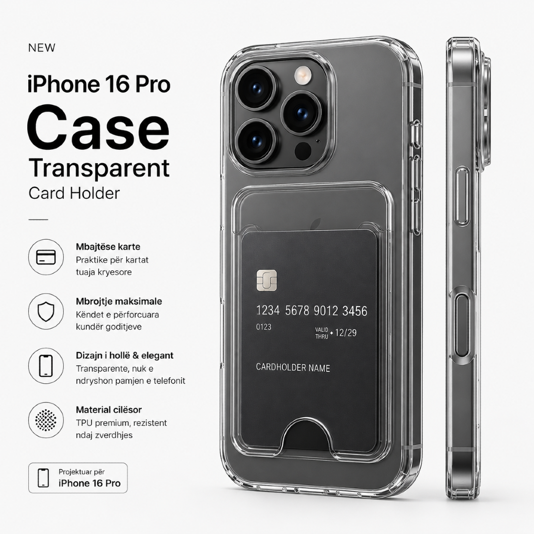 Case 16 Pro Transparent Card Holder