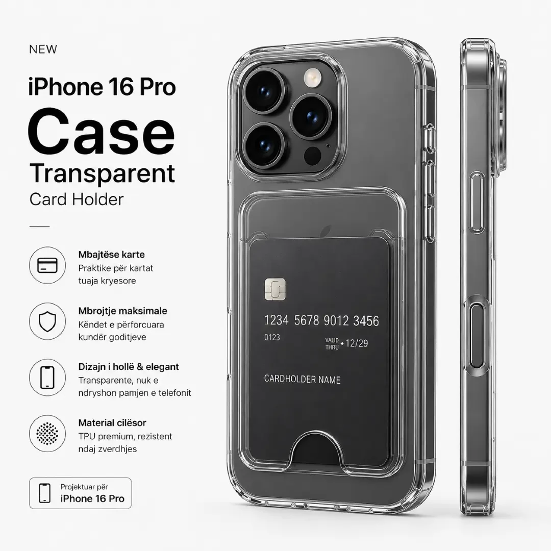 Case 16 Pro Transparent Card Holder
