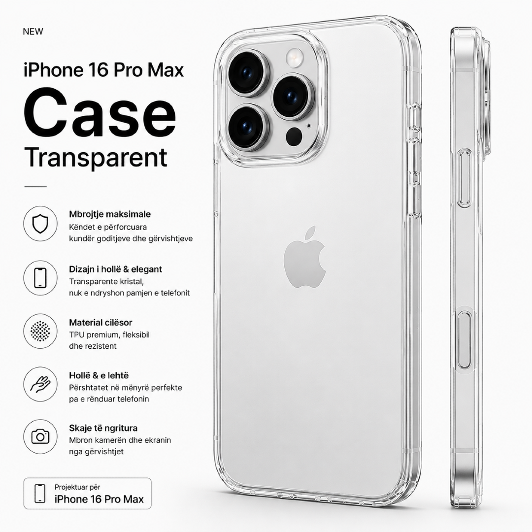 Case 16 Pro Max Transparent