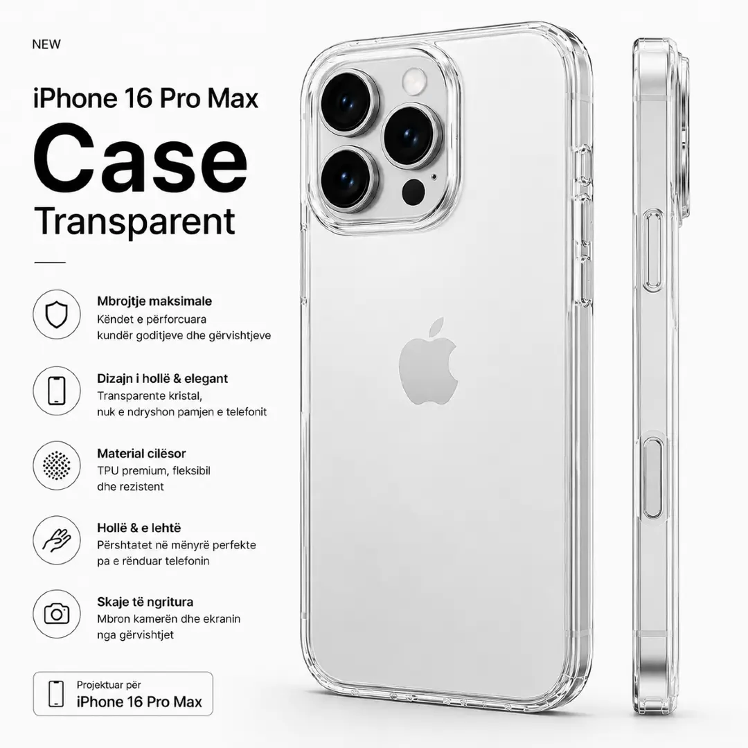 Case 16 Pro Max Transparent