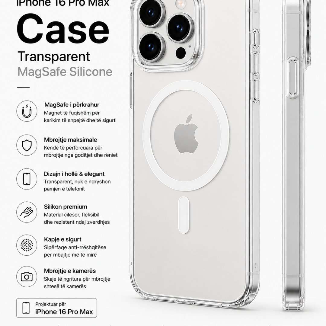 case  16 pro max transparent magsafe sili