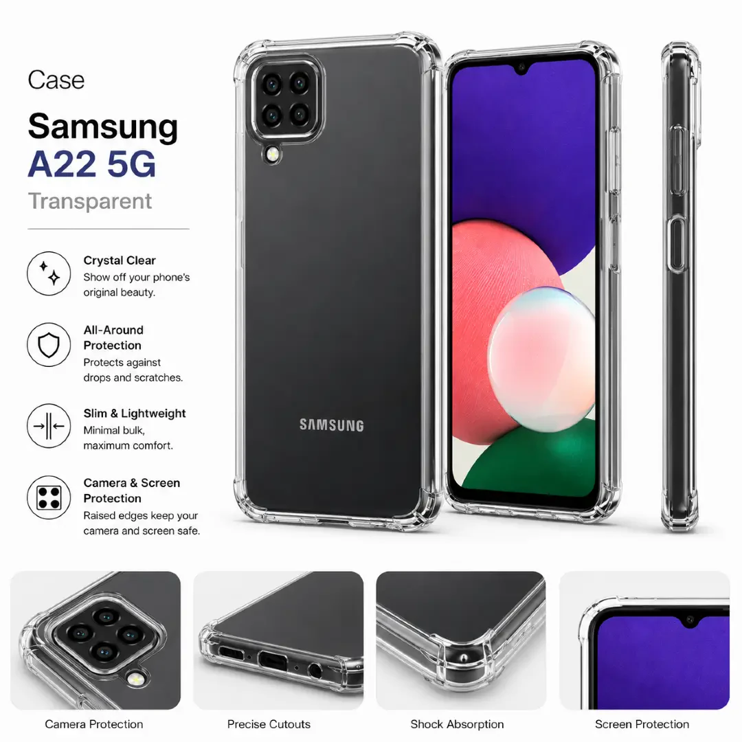 Case samsung A22 5G Transparent