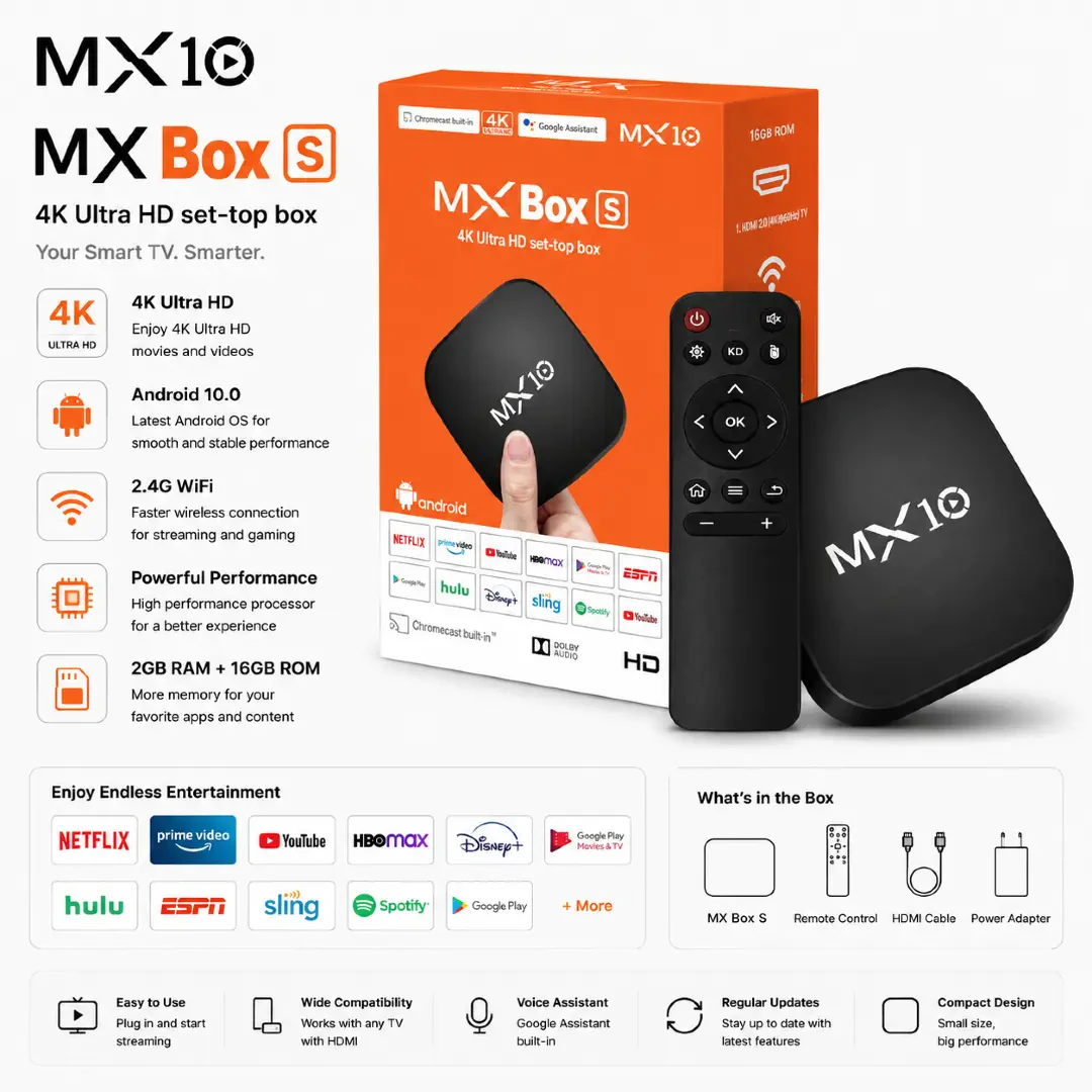 Android box MX10 4K Ultra HD