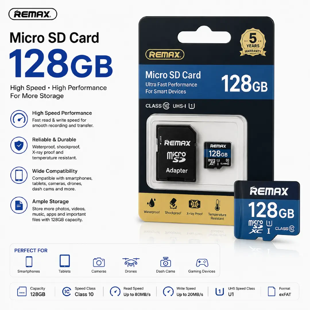 Micro SD Card REMAX 128GB