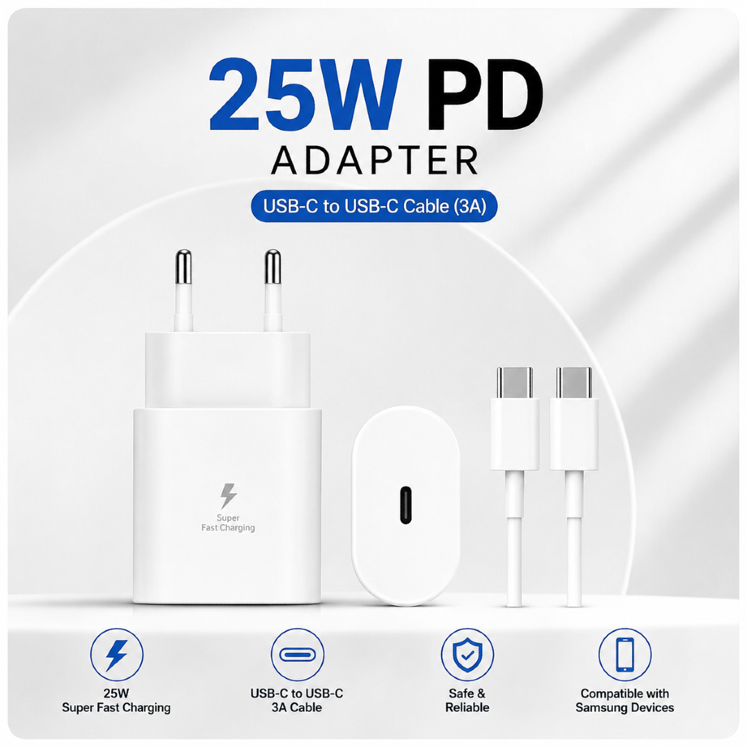 ADAPTER 25W/KABLLO C-C 3A SAMSUNG