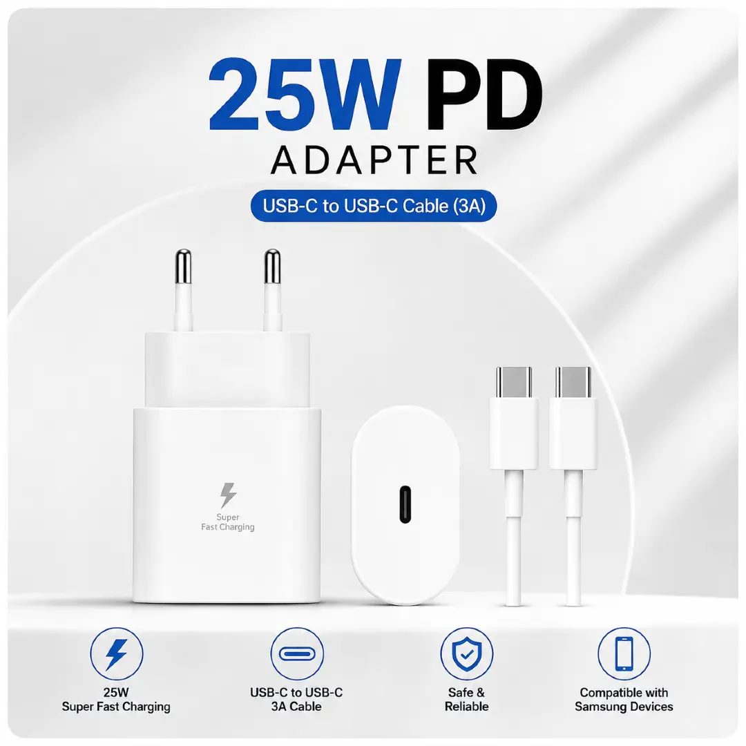 ADAPTER 25W/KABLLO C-C 3A SAMSUNG