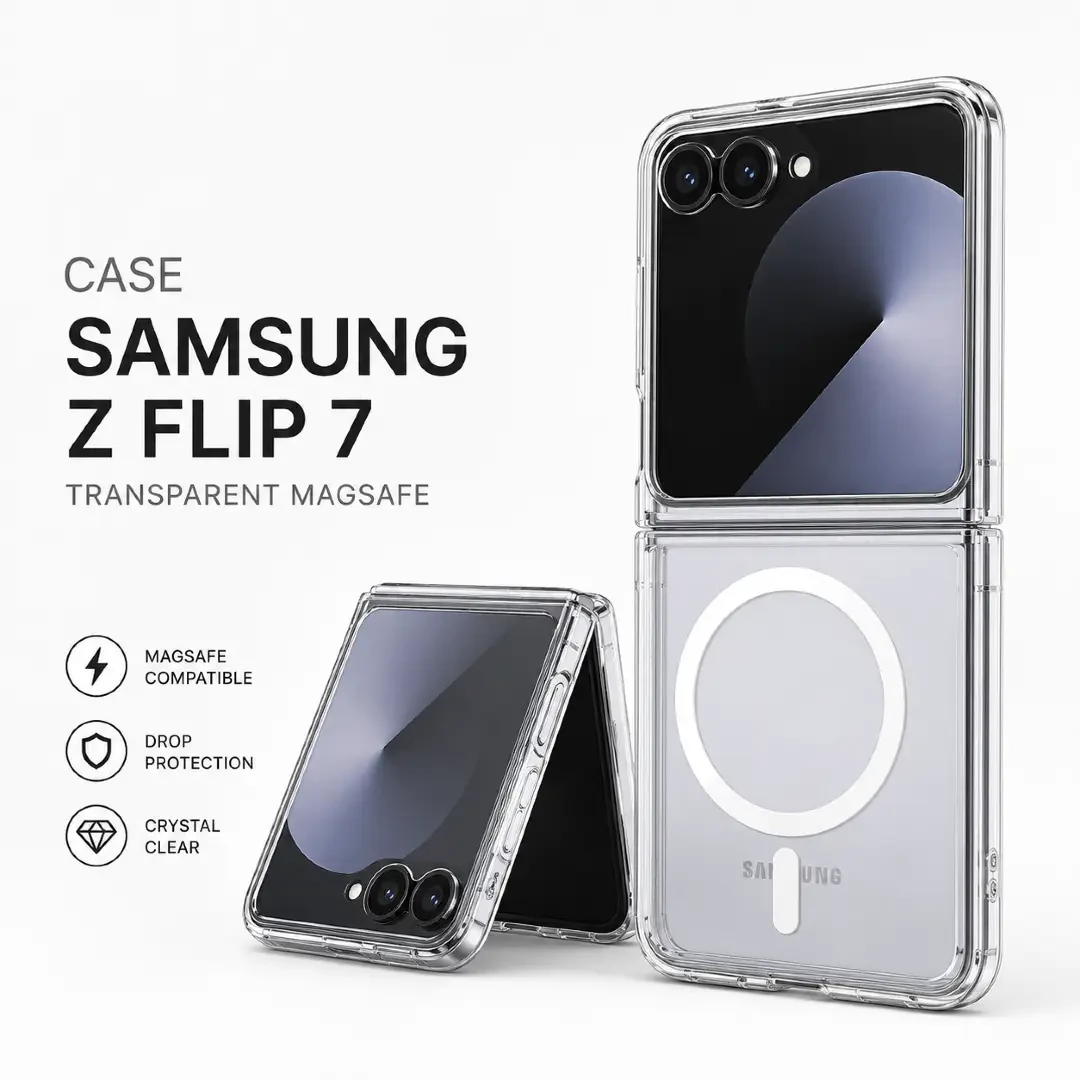 case samsung z flip 7 transparent magsafe