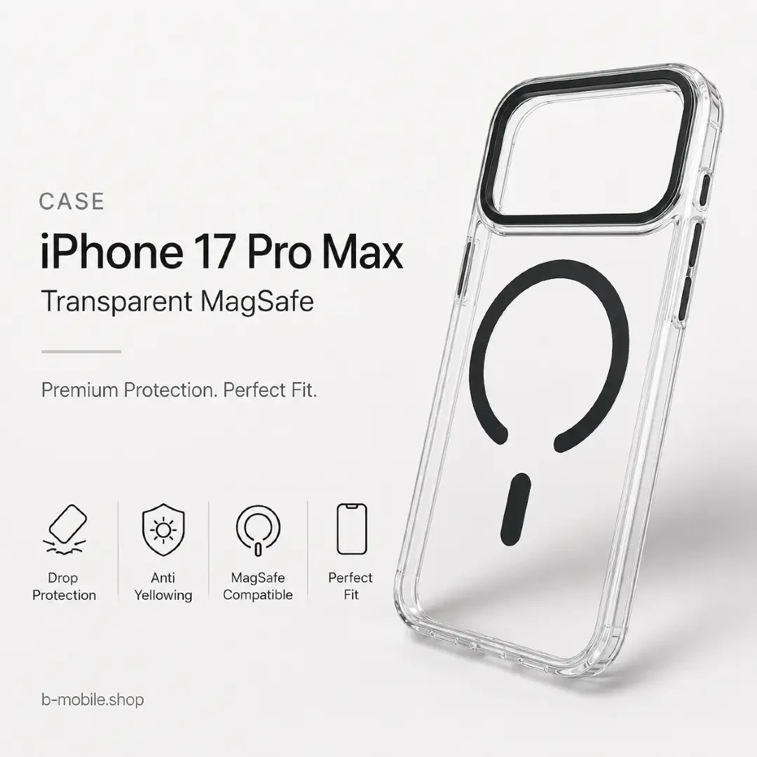 case iphone 17 pro max magsafe thick transparent