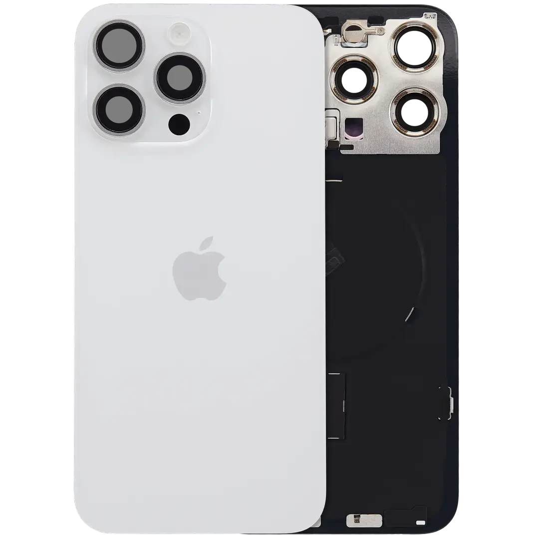 Back Glass 15 Pro Max White
