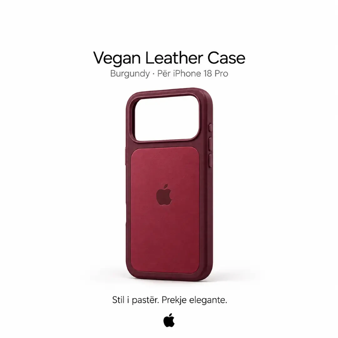 case iPhone 17/18 Pro Vegan Leather Burgundy