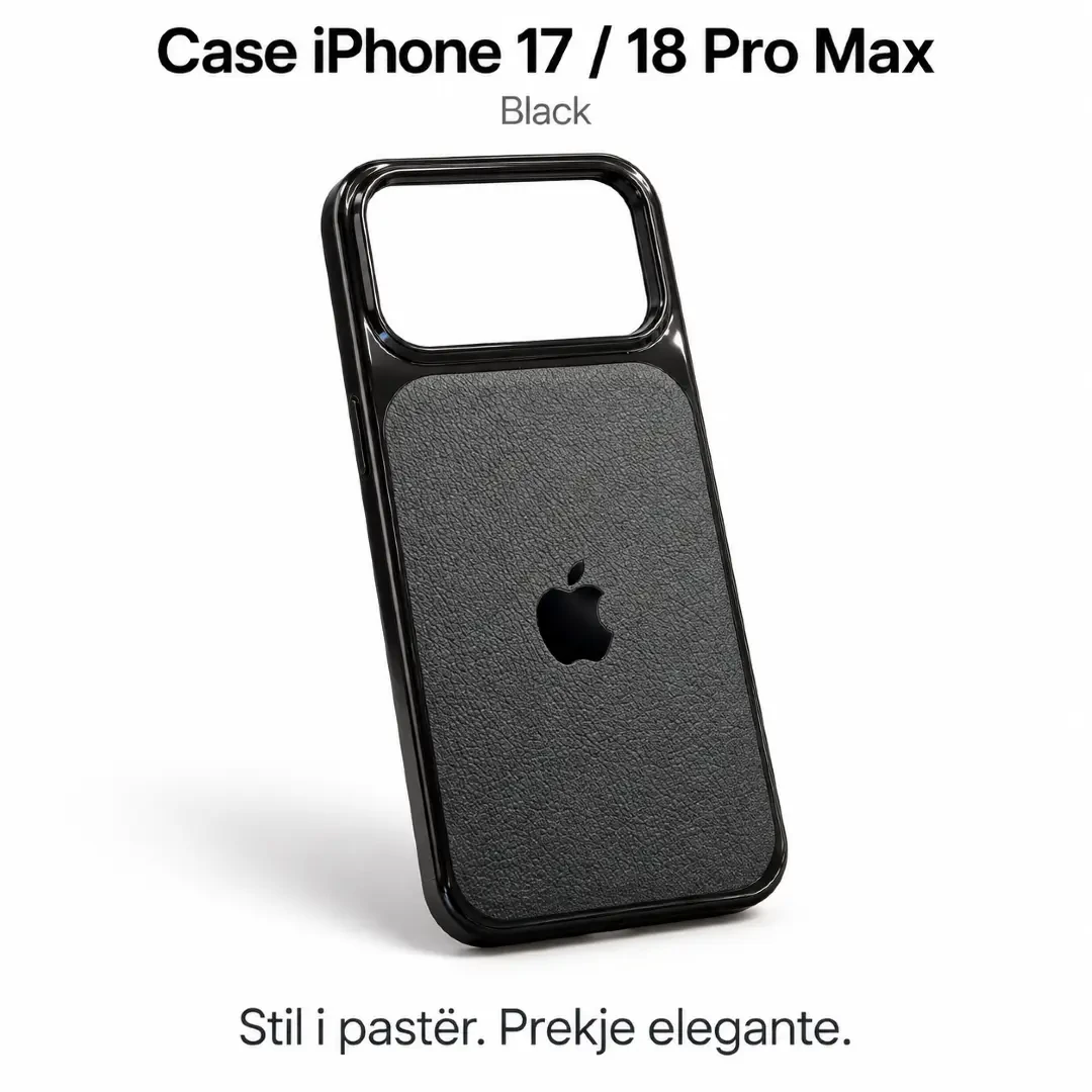 CASE IPHONE 17/18 PRO MAX BLACK GLOS LEATHER